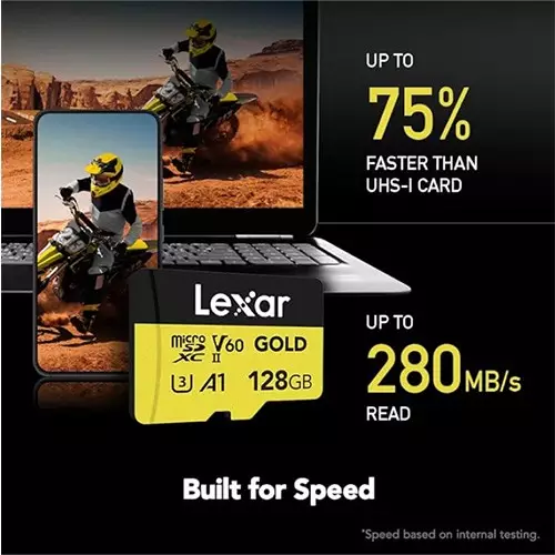 Lexar Professional GOLD 128GB microSDXC UHS-II Memory Card-2