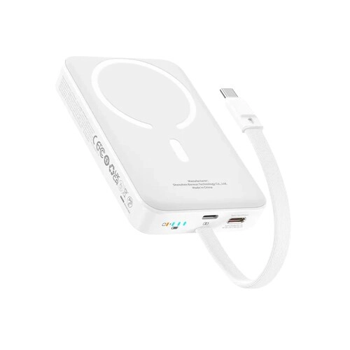 Baseus Magnetic Mini 10000mAh 30W Wireless Power Bank (White)
