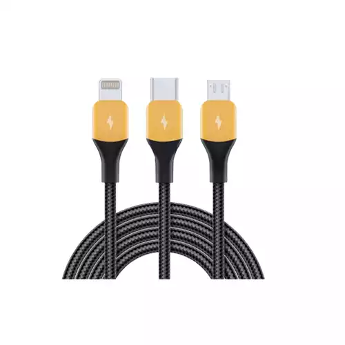 REALME 3 IN 1 CHARGING CABLE (BLACK)