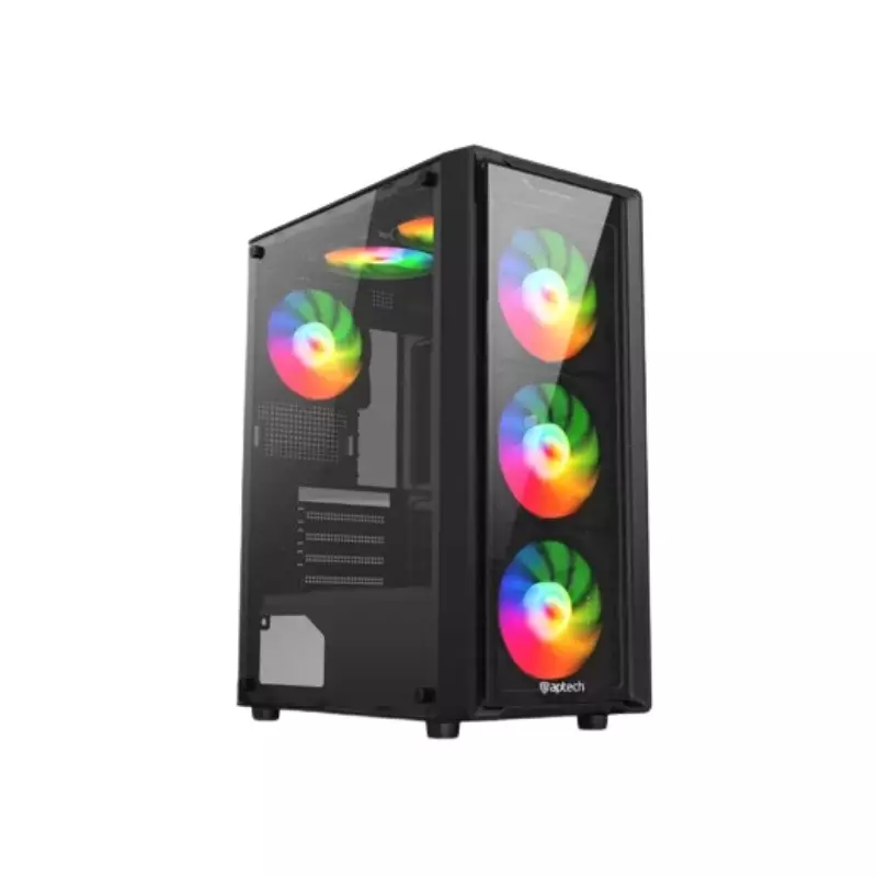 APTECH AP305-A03B ARGB GAMING CASE (BLACK)