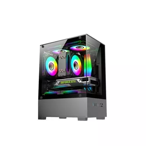 Aptech CS40 ARGB Desktop Gaming Case With 3 Fans-3