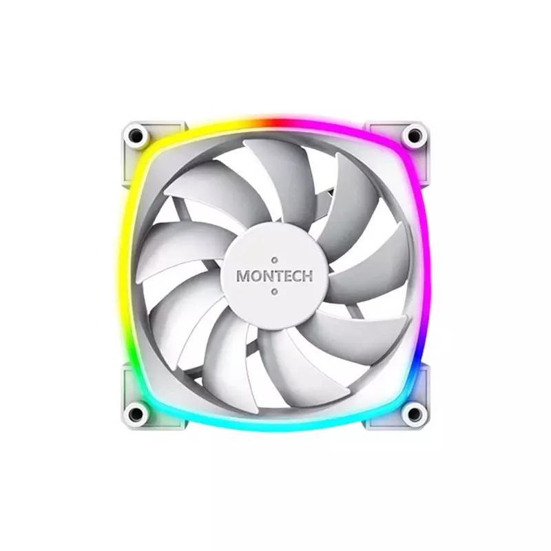 Montech AX120 PWM ARGB 120mm (1xFAN) Casing Cooling Fan (White)