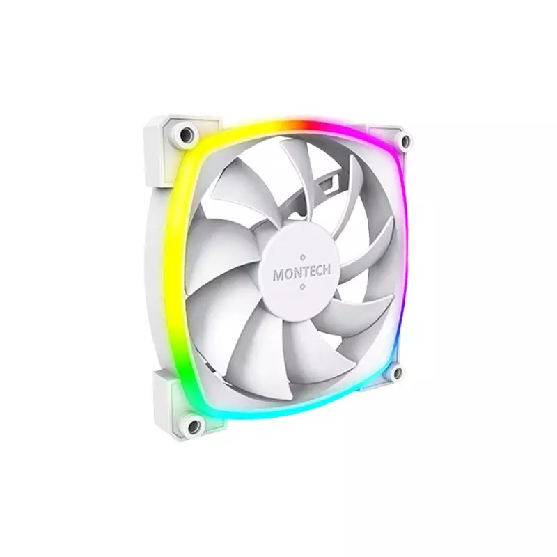 Montech AX120 PWM ARGB 120mm (1xFAN) Casing Cooling Fan (White)-gallery-1
