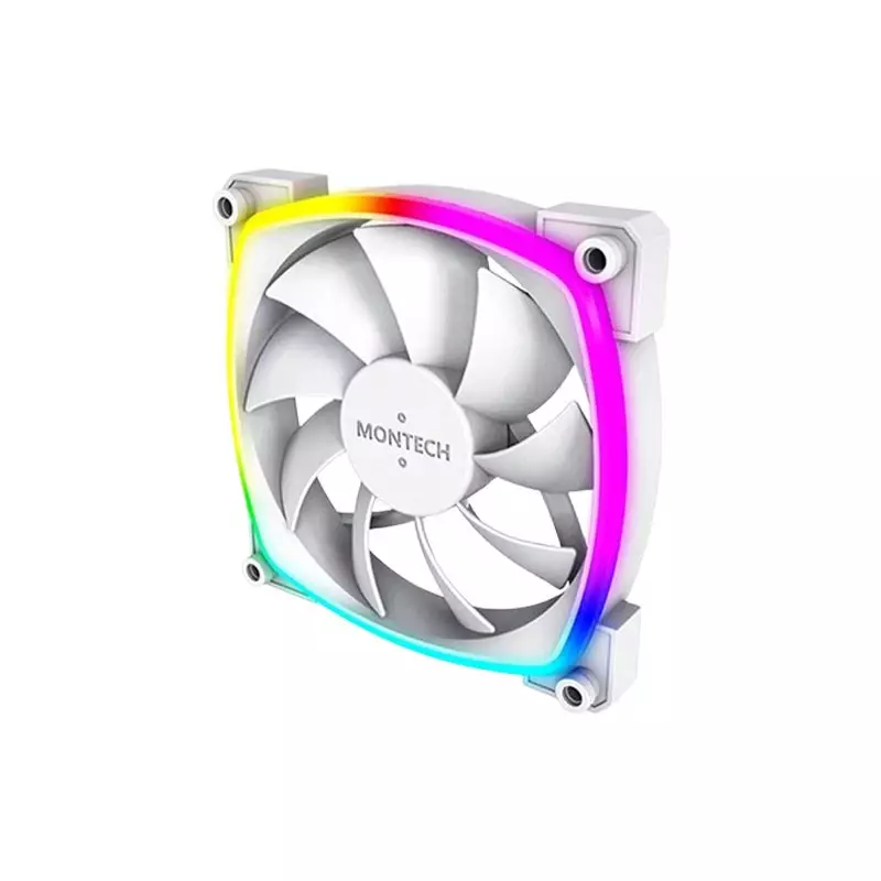 Montech AX120 PWM ARGB 120mm (1xFAN) Casing Cooling Fan (White)-gallery-2