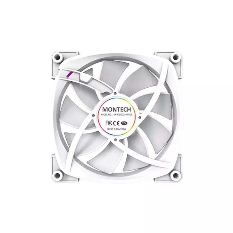 Montech AX120 PWM ARGB 120mm (1xFAN) Casing Cooling Fan (White)-gallery-3