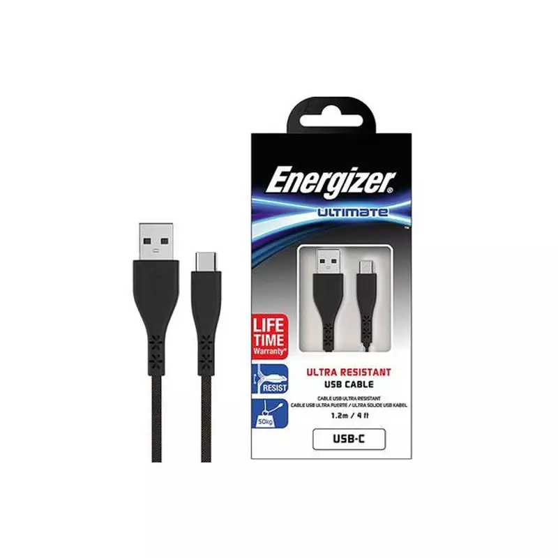 Energizer C410CGBK USB Type C 2.4A 1.2M Cable-gallery-1