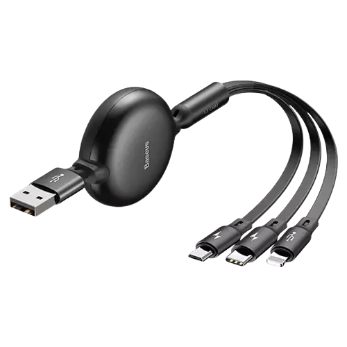 Baseus CAMLT-ZY09 3 in 1 Little Octopus Retractable Cable