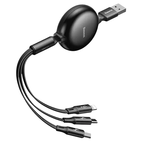 Baseus CAMLT-ZY09 3 in 1 Little Octopus Retractable Cable-gallery-1