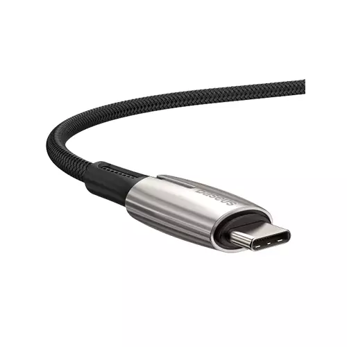 BASEUS CATSD-K01 WATER DROP-SHAPED LAMP TYPE-C TO TYPE-C CABLE 2M BLACK-gallery-1