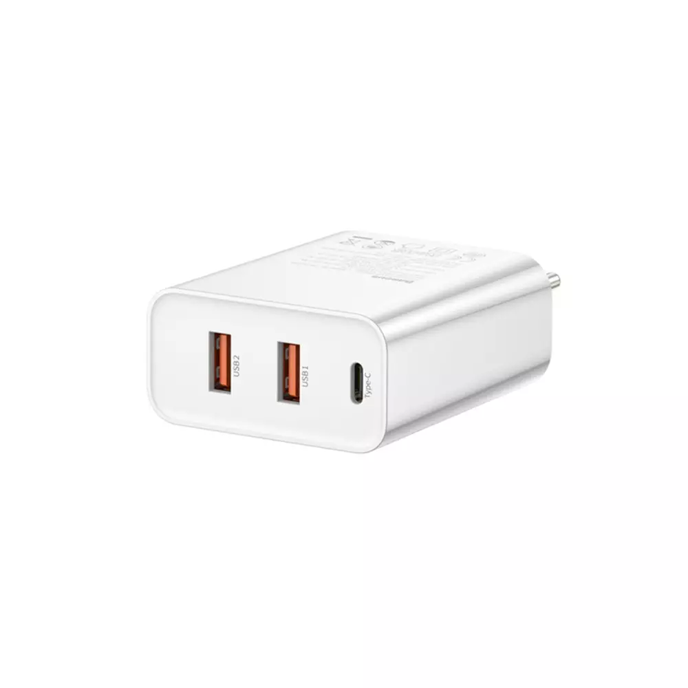 BASEUS CCFS-G02 PPS 60W THREE OUTPUT QUICK CHARGER (WHITE) - 1