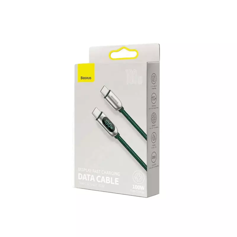 BASEUS GREEN CATSK-B06 FAST CHARGING DATA CABLE TYPE-C - 3