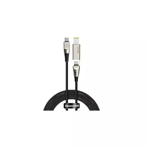 BASEUS CA1T2-B01 FLASH SERIES ONE-FOR-TWO FAST CHARGING TYPE-C DATA CABLE WITH SQUARE HEAD