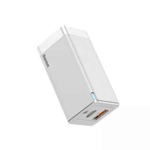 BASEUS GAN2 QC USB & USB-C 45W CN WHITE WALL CHARGER-gallery-1