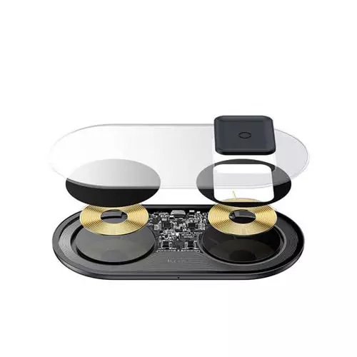 BASEUS TZWXJK-B01 SIMPLE 2-IN-1 TURBO EDITION 24W QI WIRELESS BLACK CHARGER WITH ADAPTER - 2