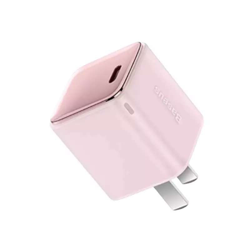 BASEUS GAN3 20W USB-C CN PINK WALL CHARGER - 2
