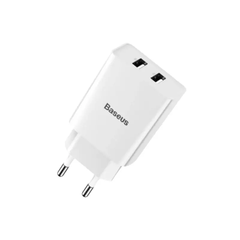 BASEUS CCFS-R02 SPEED MINI DUAL U CHARGER - WHITE