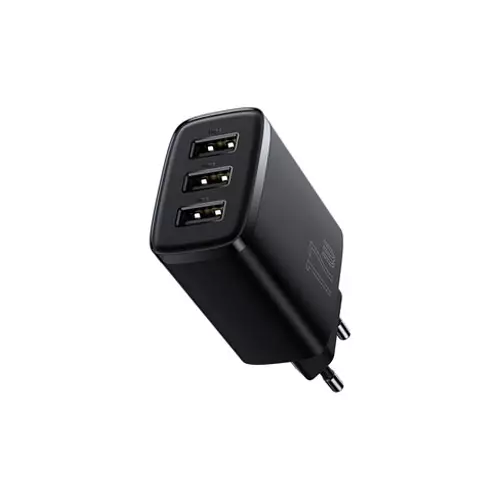 BASEUS CCXJ020101 COMPACT WALL CHARGER - 3XUSB - 17W BLACK - 1