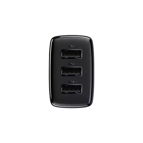 BASEUS CCXJ020101 COMPACT WALL CHARGER - 3XUSB - 17W BLACK - 2