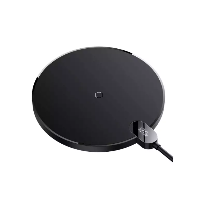 BASEUS BS-W526 DIGITAL LED DISPLAY GEN 2 15W WIRELESS CHARGER - BLACK