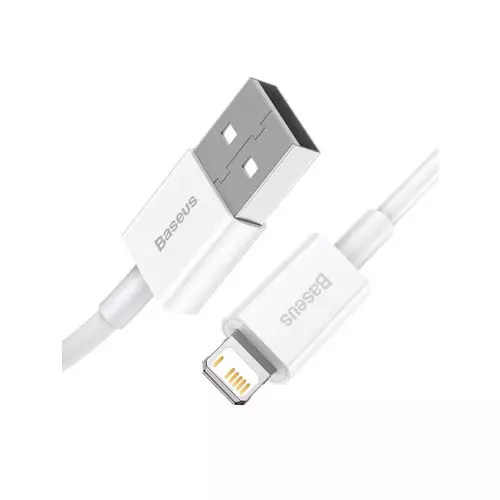 BASEUS CALYS-A02 SUPERIOR CABLE USB - LIGHTNING 2,4A 1 M WHITE-gallery-1