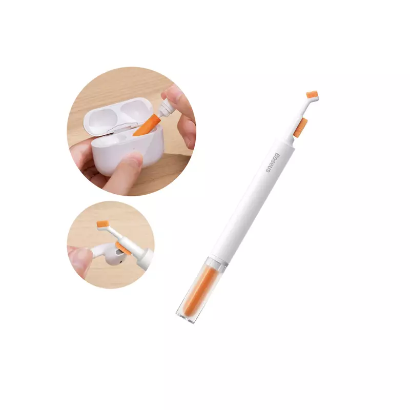 BASEUS NGBS000002 WHITE CLEANING BRUSH FOR LAPTOP EARBUDS MOBILE-gallery-1