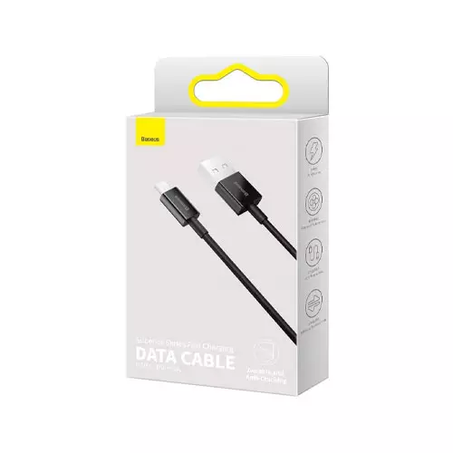 BASEUS CAMYS-01 SUPERIOR SERIES USB - MICRO USB FAST CHARGING DATA CABLE 2A 1M BLACK - 1