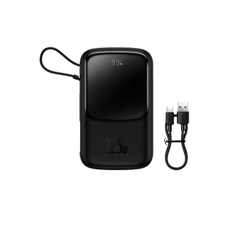 Baseus Qpow Pro 10000mAh 22.5W Fast Charge Type-C Power Bank (Black)-gallery-1
