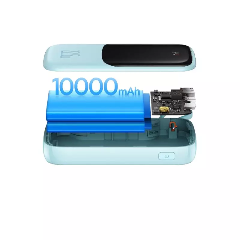 Baseus Qpow 10000mAh 22.5W fast charging power bank with Digital Display (Blue) - 10