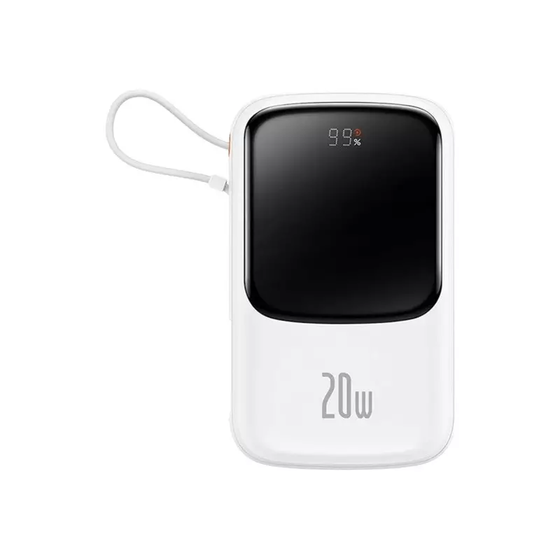 Baseus Qpow PRO 10000mAh 20W fast Charger Power bank (White)