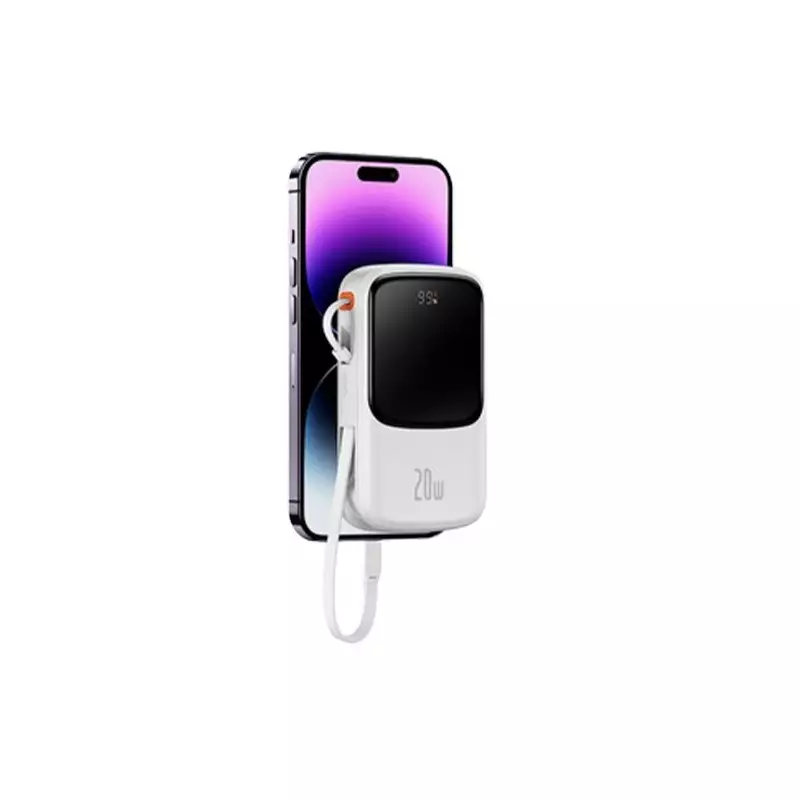 Baseus Qpow PRO 10000mAh 20W fast Charger Power bank (White)-gallery-4