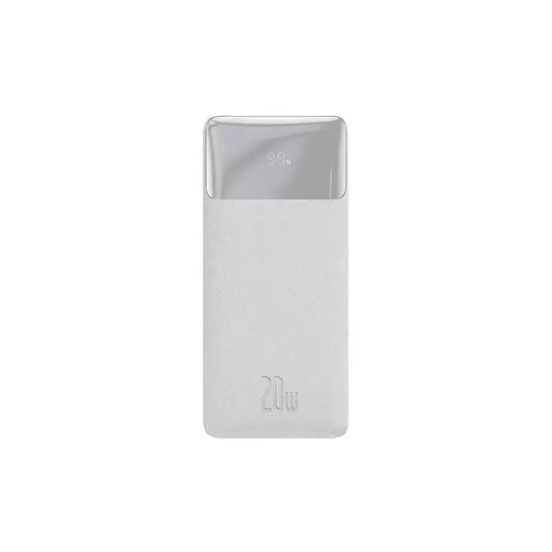 Baseus Bipow 10000mAh 20W Digital Display Fast Charging Power Bank (White)