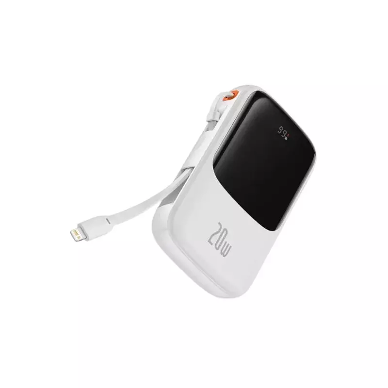 Baseus Qpow Pro 20W 10000mAh Digital Display Fast Charge Power Bank (White) #PPQD060002