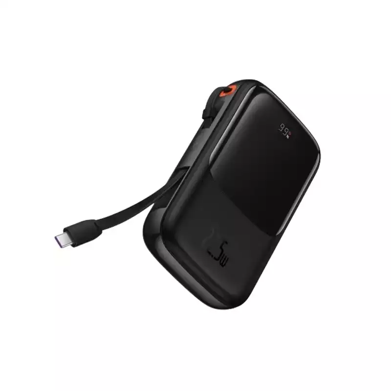 Baseus Qpow Pro 22.5W 10000mAh Type-C Digital Display Fast Charge Power Bank (Black)