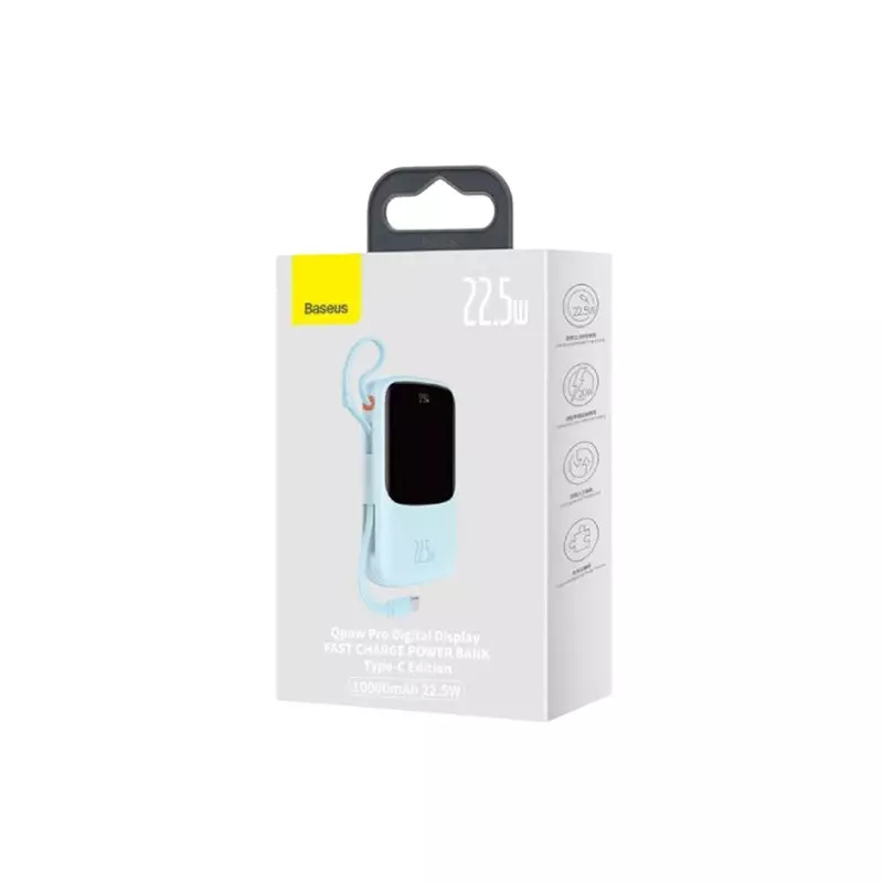 Baseus Qpow Pro 22.5W 10000mAh Type-C Digital Display Fast Charge Power Bank (Blue)-3