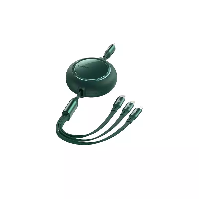 Baseus Type-C Male to Micro USB 1.2M Type-C Male Lightning Charging Data Cable (Green)-1