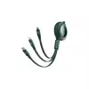 Baseus Type-C Male to Micro USB 1.2M Type-C Male Lightning Charging Data Cable (Green)-2