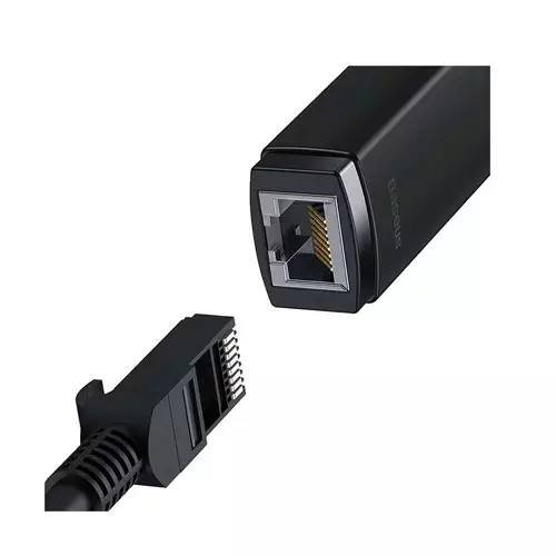 Baseus USB Male to LAN Female Converter Black-gallery-1