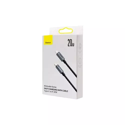 Baseus Minimalist Series 20W Type-C to iP Fast Charging Black Data Cable - 1