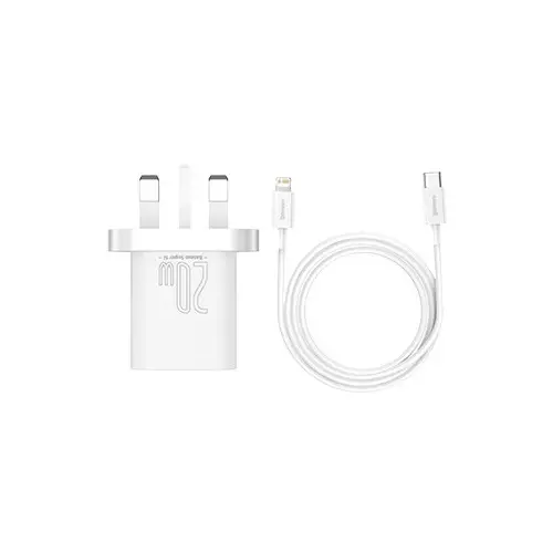Baseus 20W PD Mini Type C to Lightning Charger White