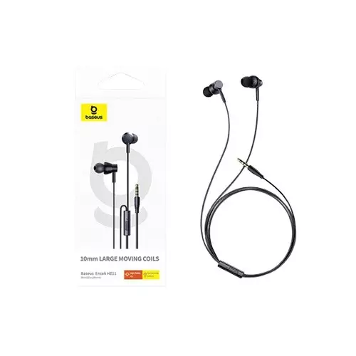 Baseus Encok HZ11 3.5mm Wired Black Earphone-1