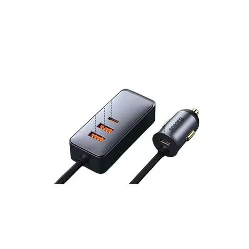 Baseus CCBT-A0G 2x USB / 2x USB Type C 120W PPS Share Together Gray Fast charging car charger-gallery-1