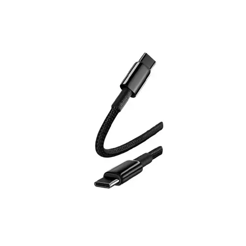 Baseus CATWJ-A01 Tungsten Gold Fast Charging 2m Data Cable Type-C to Type-C 100W Data Cable Black-1