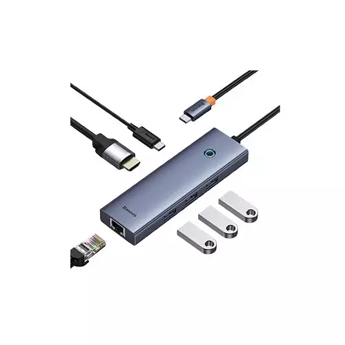 Baseus B00052802811-00 UltraJoy Series 6 Port Multi-Functional Type-C Hub-2