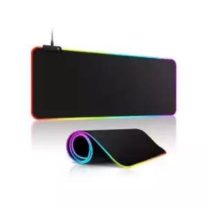 RK Royal Glowing Cool RGB Pure Black Color Waterproof XL Mousepad