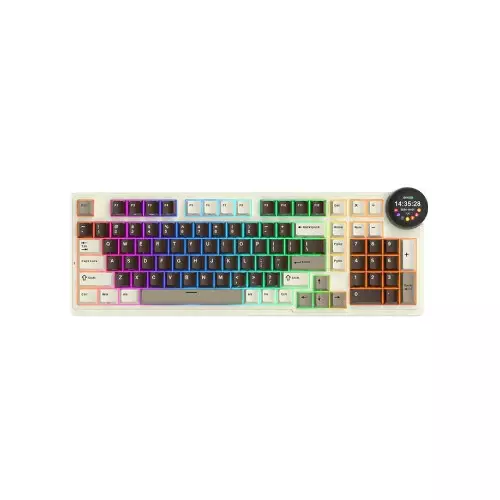 Royal Kludge RK N99 Tri Mode RGB Hot Swap Beige Switch Mechanical Gaming Keyboard (Mocha Grey)