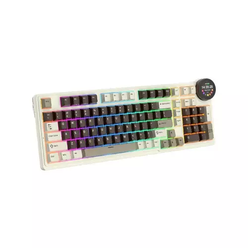 Royal Kludge RK N99 Tri Mode RGB Hot Swap Mechanical Gaming Keyboard - Violet Switch (Mocha Grey) - 2