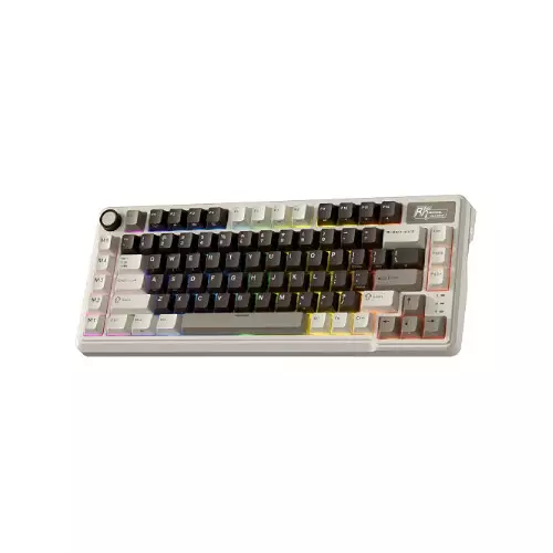 ROYAL KLUDGE RK L75 Hot Swappable Tri Mode Beige Switch Mechanical Gaming Keyboard (Mocha Grey)