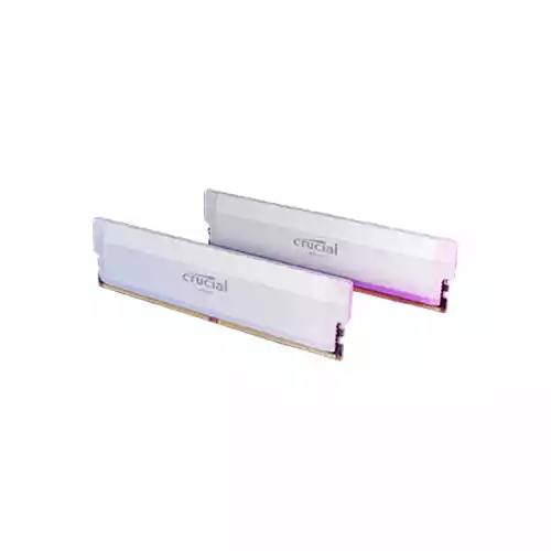 Crucial Pro 32GB (16GBx2) 6400MHz DDR5 UDIMM OC Gaming Desktop RAM-White