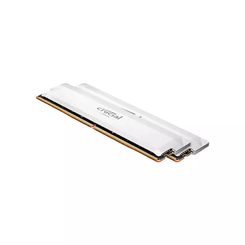 Crucial Pro 32GB (16GBx2) 6400MHz DDR5 UDIMM OC Gaming Desktop RAM-White-2