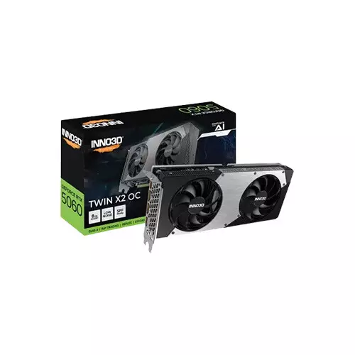 INNO3D GeForce RTX 5060 TWIN X2 OC 8GB GDDR7 Graphics Card